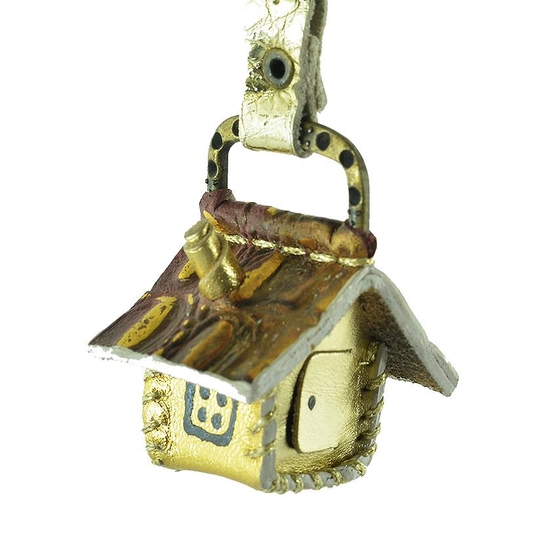 Schlusselanhangel Haus gold