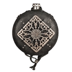 Feldflasche silber schwarz